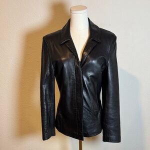 Luis Alvear Collection Vintage Black Leather Jacket size Medium